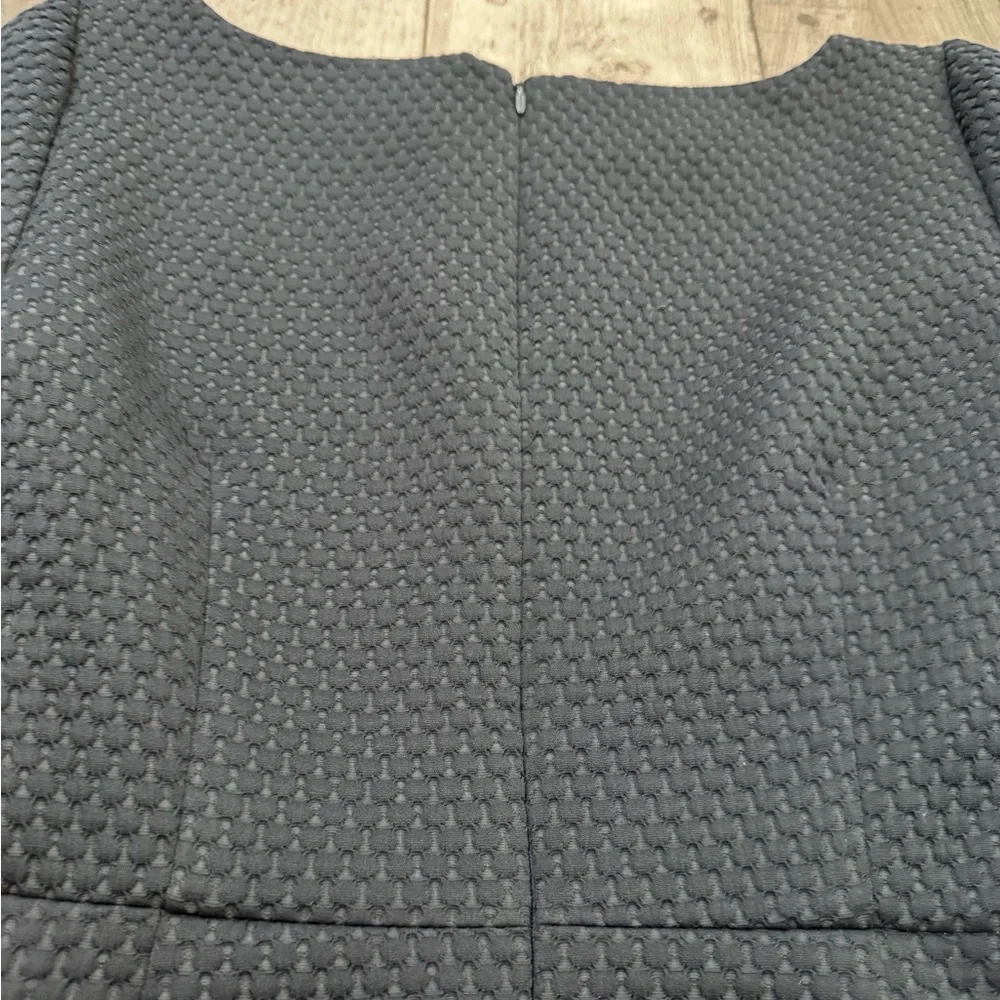 J.Crew Boatneck Sheath Textured Navy Blue Dress 3/4 Sleeve Matelssse 6 - Picture 5 of 9